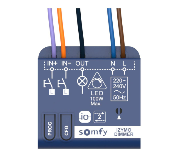 Somfy Inteligentny przekaźnik IZYMO io z funkcją ściemniacza LED - 678112 - zdjęcie